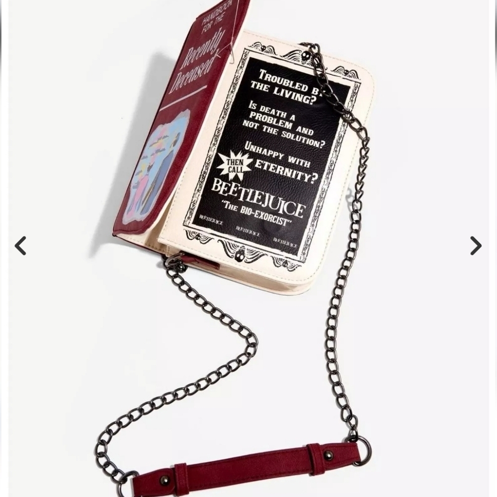 Beetlejuice Handbook For The Recently Deceased Crossbody Bag NWT - Picture 3 of 4